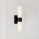 Capsule Wall Sconce Wall Light in Matte Black and Textured Gold