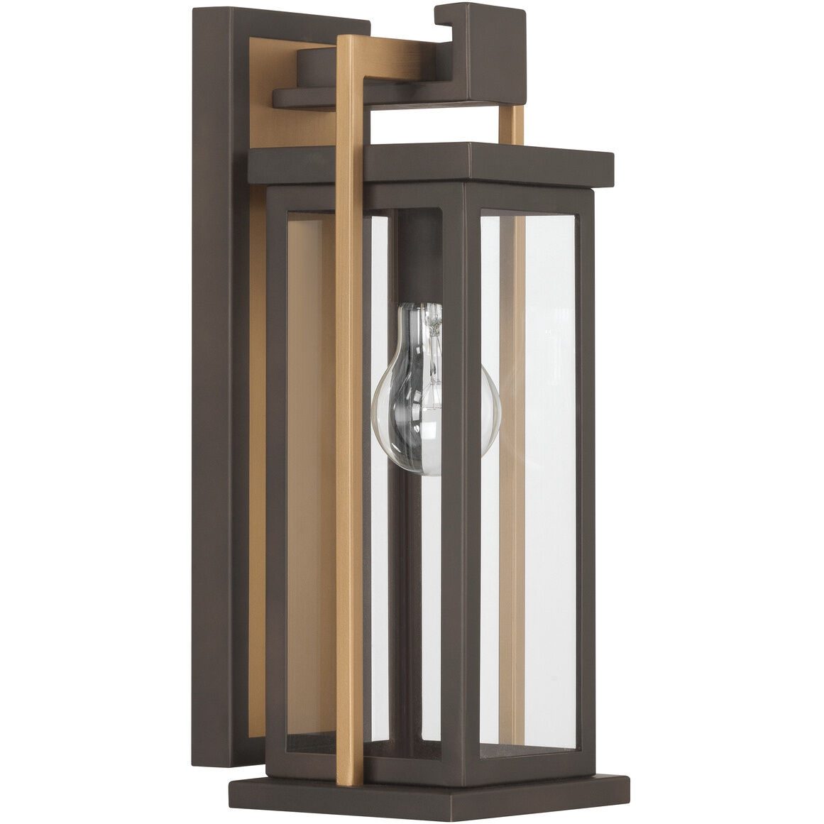 Lendel 1 Light 15 inch Twilight Bronze and Textured Gold Outdoor Sconce