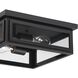 Byron 2 Light 5 inch Matte Black Outdoor Flush
