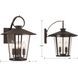 Andover 4 Light 17.25 inch Matte Black Outdoor Sconce in Clear