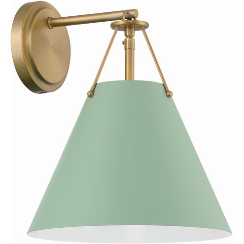 Xavier Sconce Wall Light in Vibrant Gold and Green