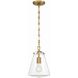 Voss 1 Light 8.25 inch Luxe Gold Pendant Ceiling Light