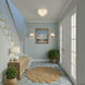 Layton 3 Light 9.75 inch Luxe Gold Semi Flush Ceiling Light