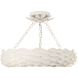 Broche 6 Light 18 inch Matte White Semi Flush Ceiling Light