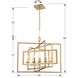 Capri 5 Light 24 inch Antique Gold Chandelier Ceiling Light