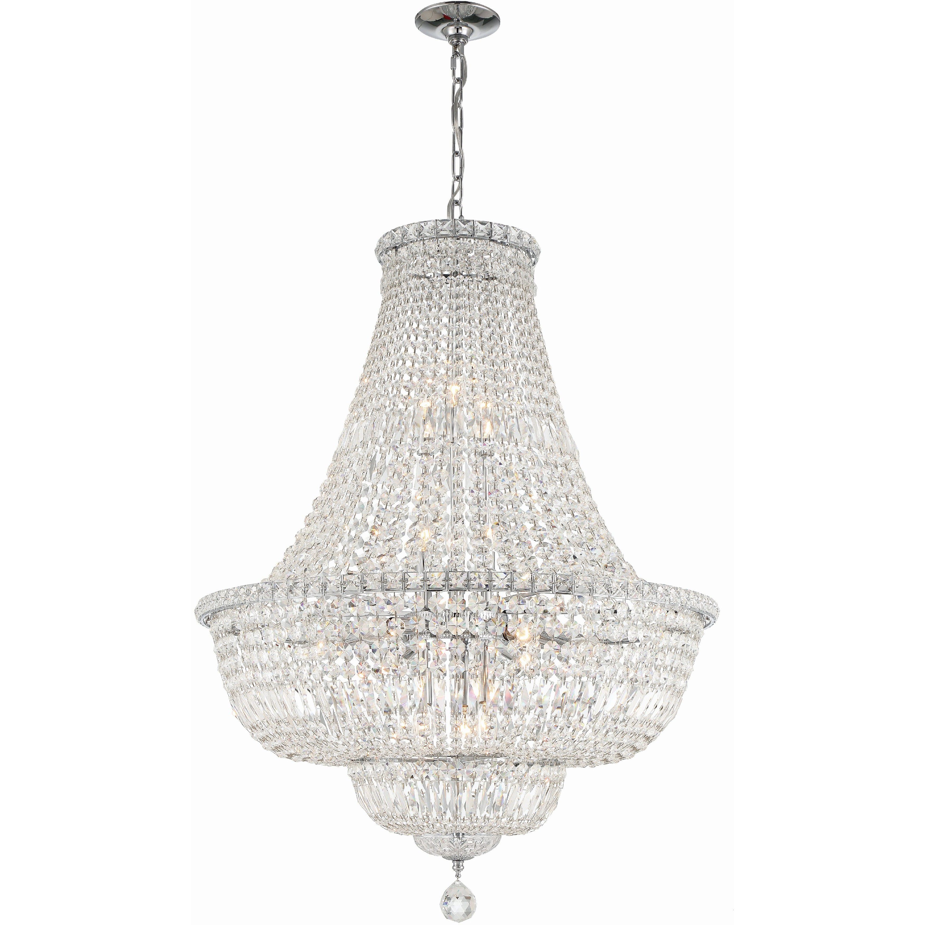 Roslyn 15 Light 28 inch Polished Chrome Chandelier Ceiling Light