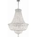 Roslyn 15 Light 28 inch Polished Chrome Chandelier Ceiling Light