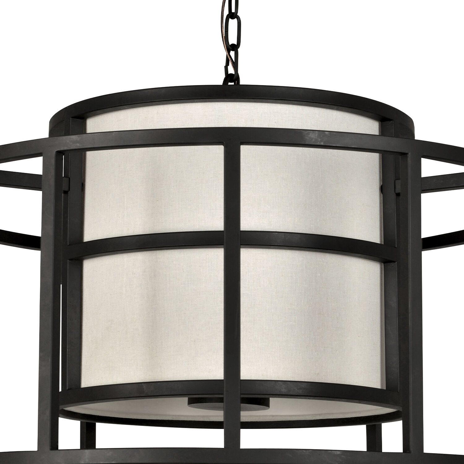 Hulton 5 Light 25 inch Matte Black Lantern Candelier Ceiling Light, Brian Patrick Flynn