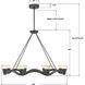 Vance 8 Light 39 inch Bronze Noir Chandelier Ceiling Light
