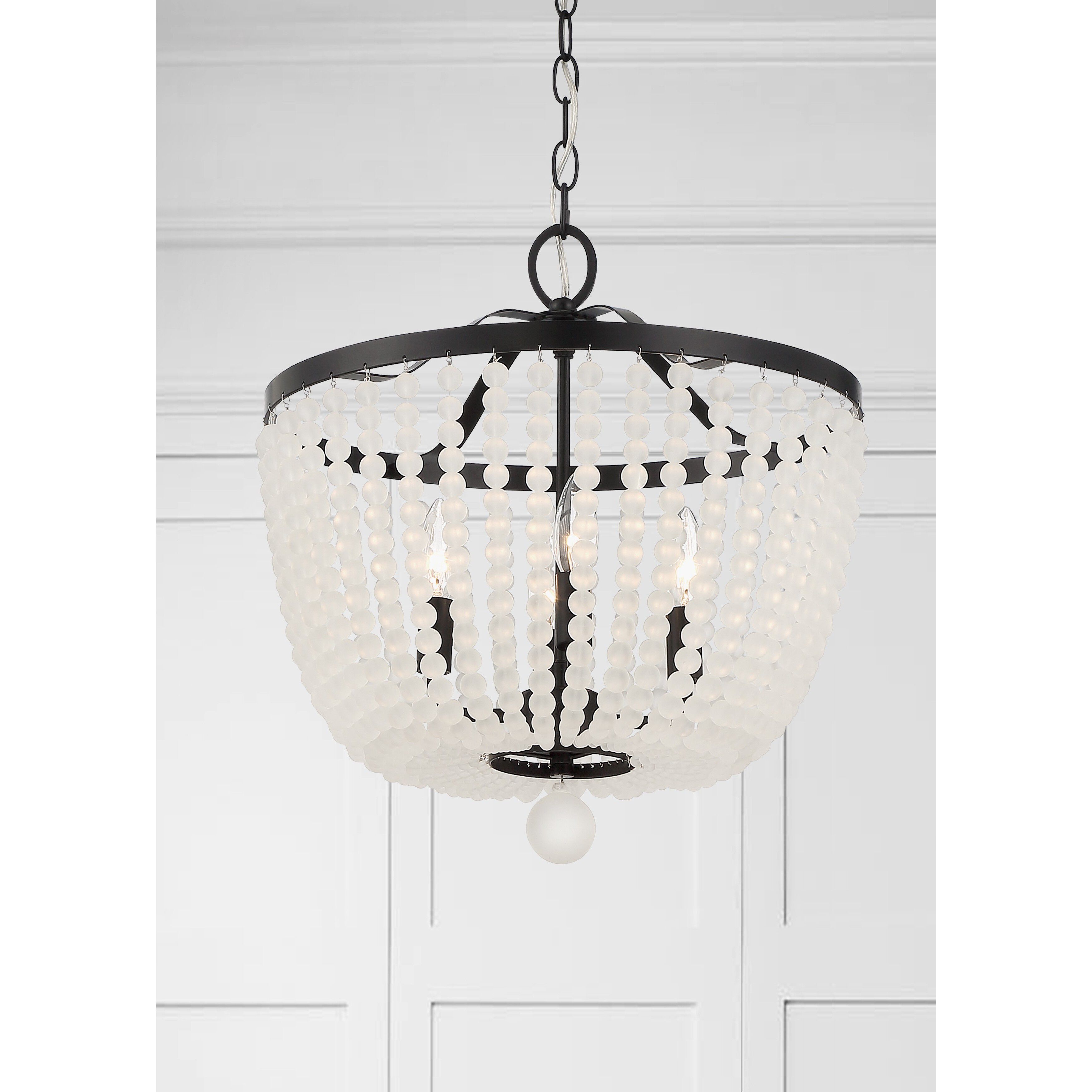 Rylee 4 Light 16.5 inch Matte Black Mini Chandelier Ceiling Light