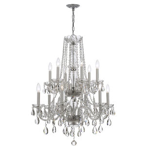 Traditional Crystal 12 Light 26 inch Polished Chrome Chandelier Ceiling Light in Clear Spectra