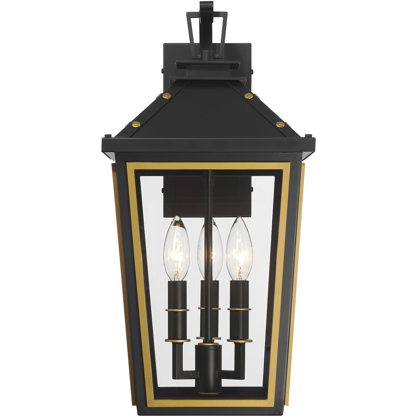 Hawkins Wall Sconce Wall Light in Matte Black and Textured Gold