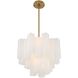 Addis 4 Light 17.75 inch Aged Brass Mini Chandelier Ceiling Light in White