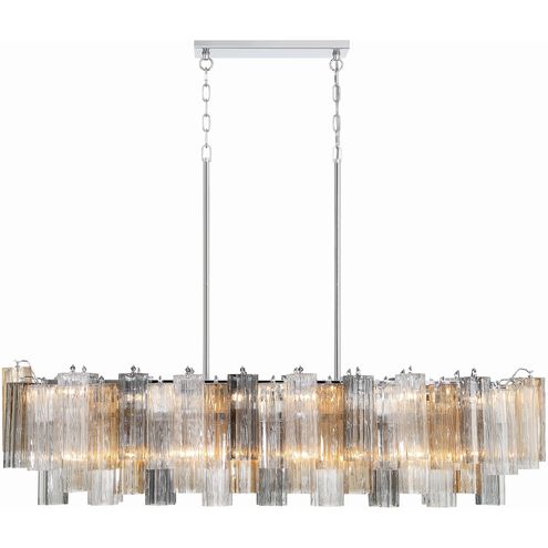Addis 14 Light 51.75 inch Polished Chrome Chandelier Ceiling Light in Tronchi Glass Autumn