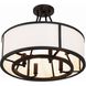Bryant 4 Light 18 inch Black Forged Semi Flush Ceiling Light