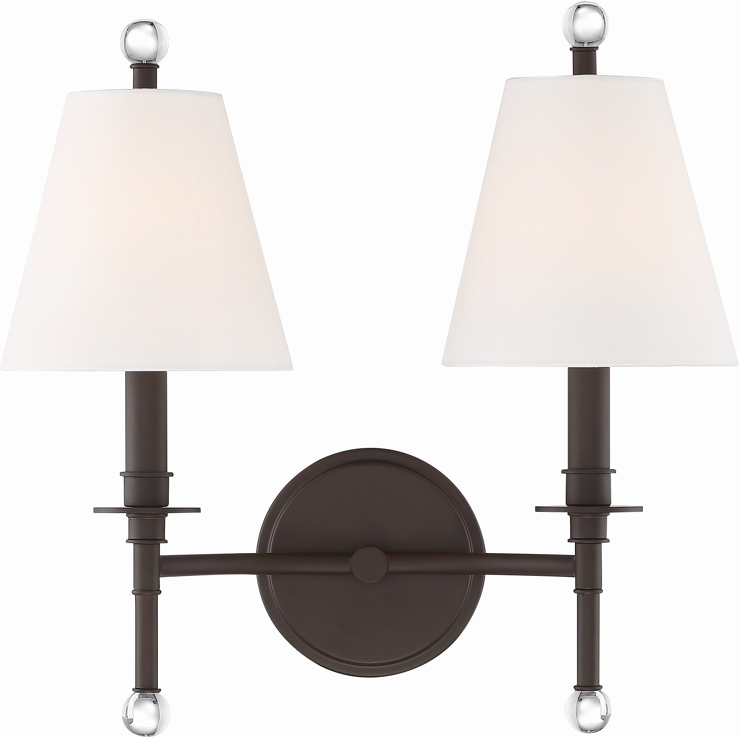 Riverdale Bath Wall Light in Dark Bronze
