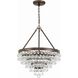 Calypso 6 Light 20 inch Vibrant Bronze Chandelier Ceiling Light