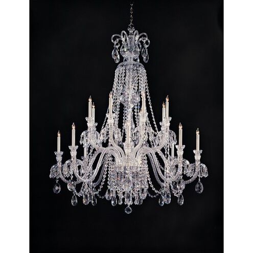 Traditional Crystal 16 Light 56 inch Polished Chrome Chandelier Ceiling Light