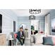 Hulton 5 Light 25 inch Matte Black Lantern Candelier Ceiling Light, Brian Patrick Flynn