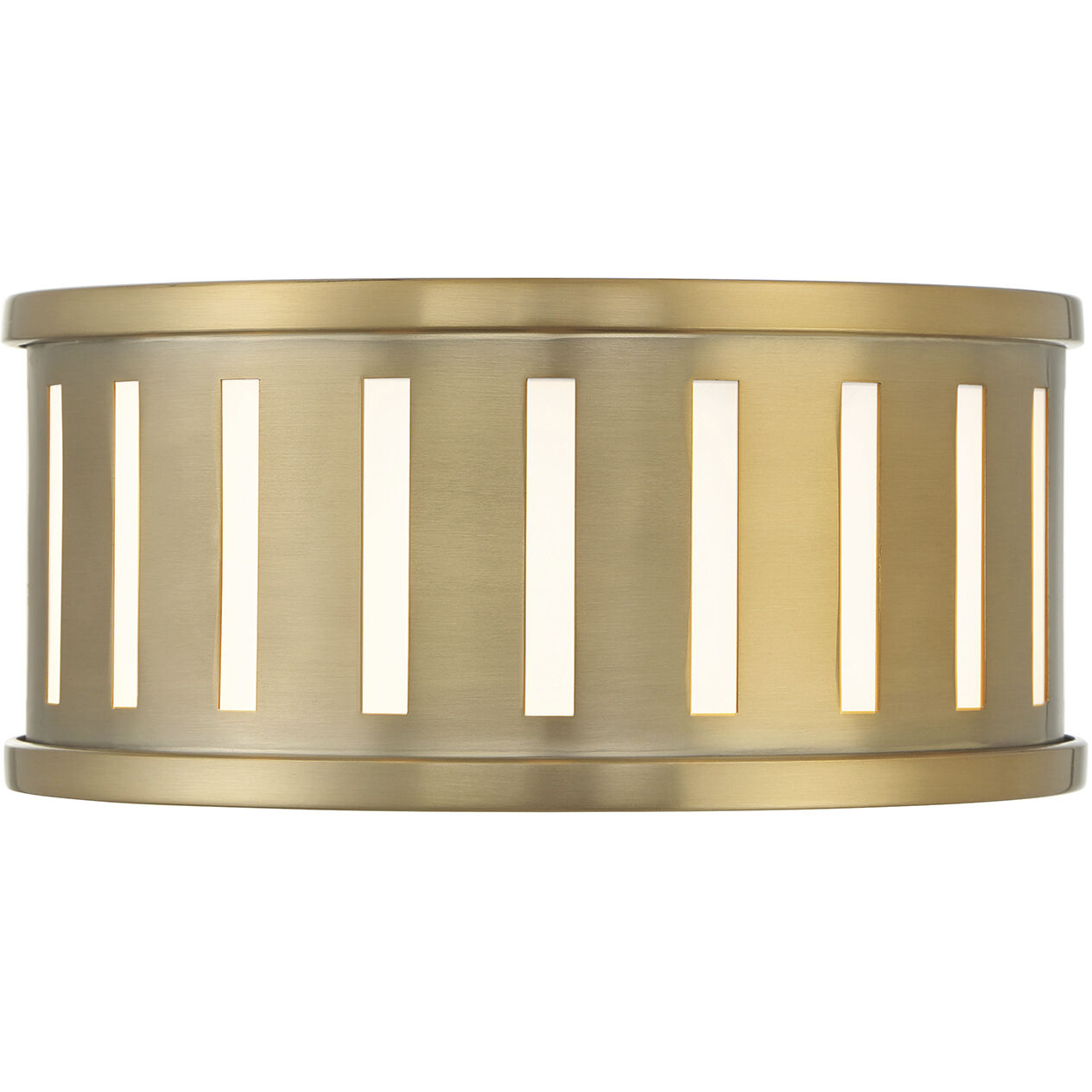 Kendal 2 Light 9.5 inch Vibrant Gold Flush Ceiling Light