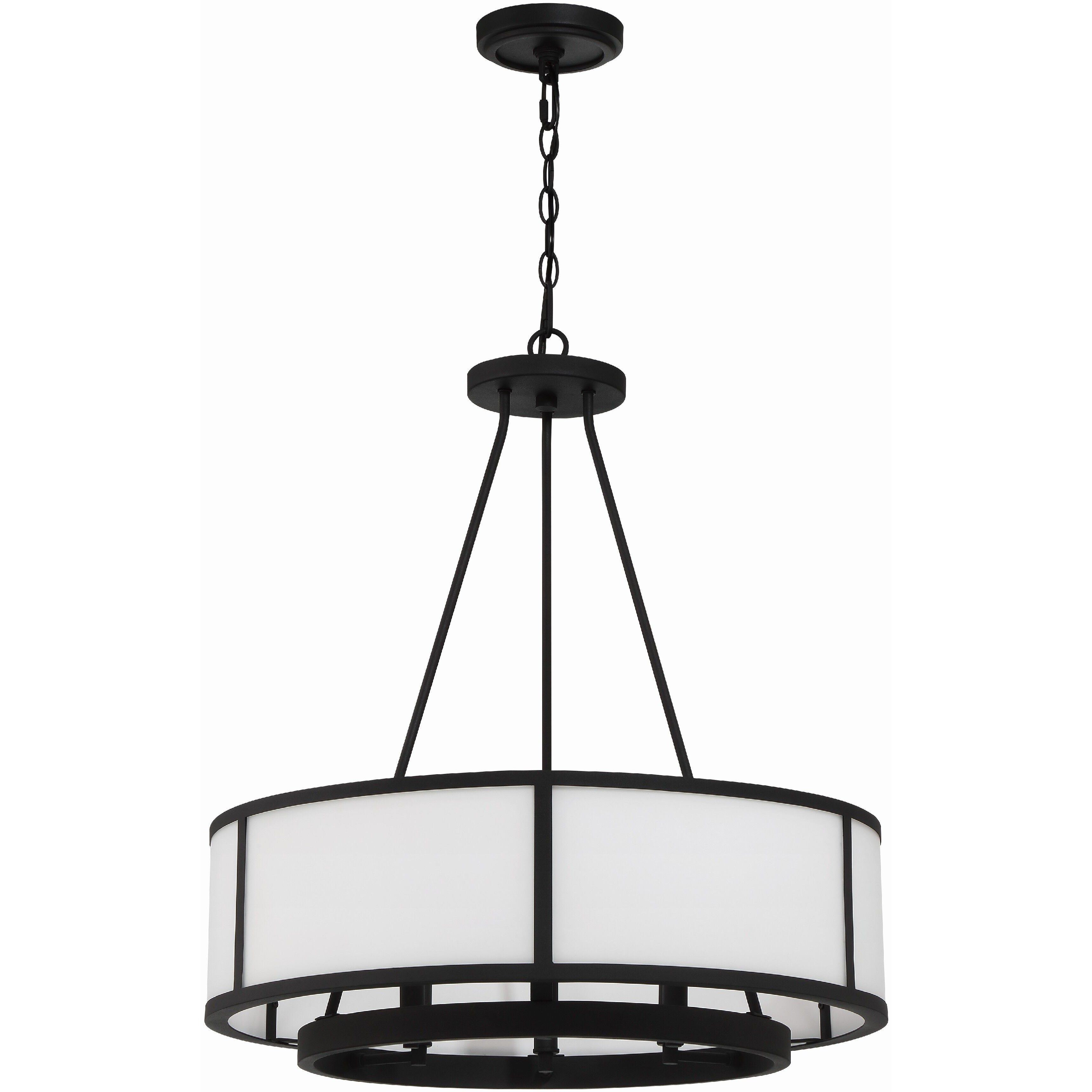 Bryant 6 Light 24 inch Black Forged Chandelier Ceiling Light