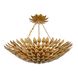 Broche 6 Light 24.5 inch Antique Gold Semi Flush Ceiling Light