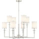 Hatfield 8 Light 33.25 inch Polished Nickel Chandelier Ceiling Light