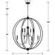 Sylvan 8 Light 40 inch Black Forged Chandelier Ceiling Light