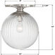 Orly 1 Light 10 inch Polished Nickel Semi Flush Ceiling Light