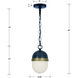Capsule 3 Light 12.25 inch Matte Black and Textured Gold Outdoor Pendant, Brian Patrick Flynn