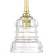 Gregory 1 Light 5 inch Aged Brass Semi Flush Ceiling Light