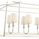 Sylvan 8 Light 42 inch Polished Nickel Linear Chandelier Ceiling Light