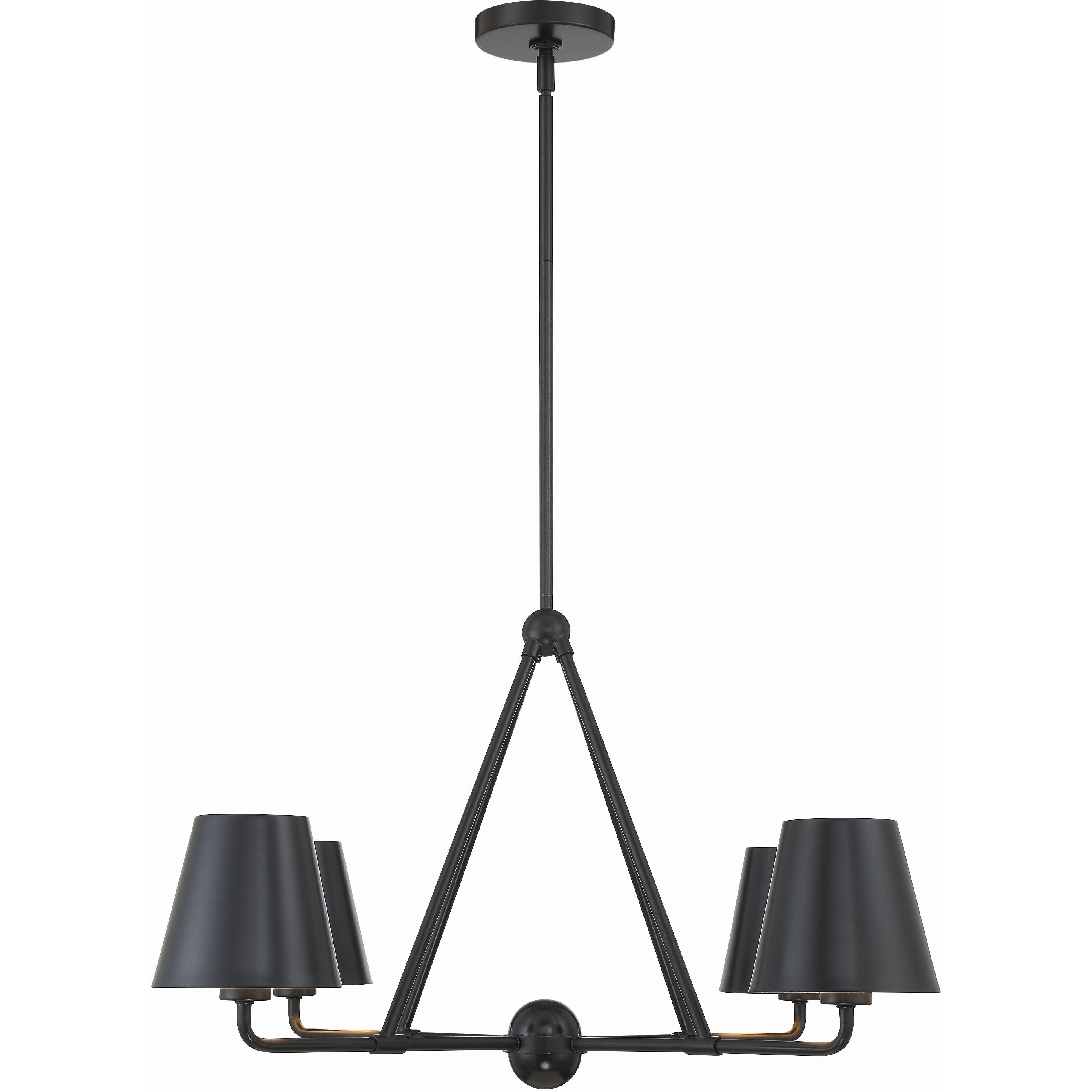 Xavier 4 Light 31.75 inch Matte Black Chandelier Ceiling Light