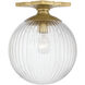 Orly 1 Light 10 inch Aged Brass Semi Flush Ceiling Light