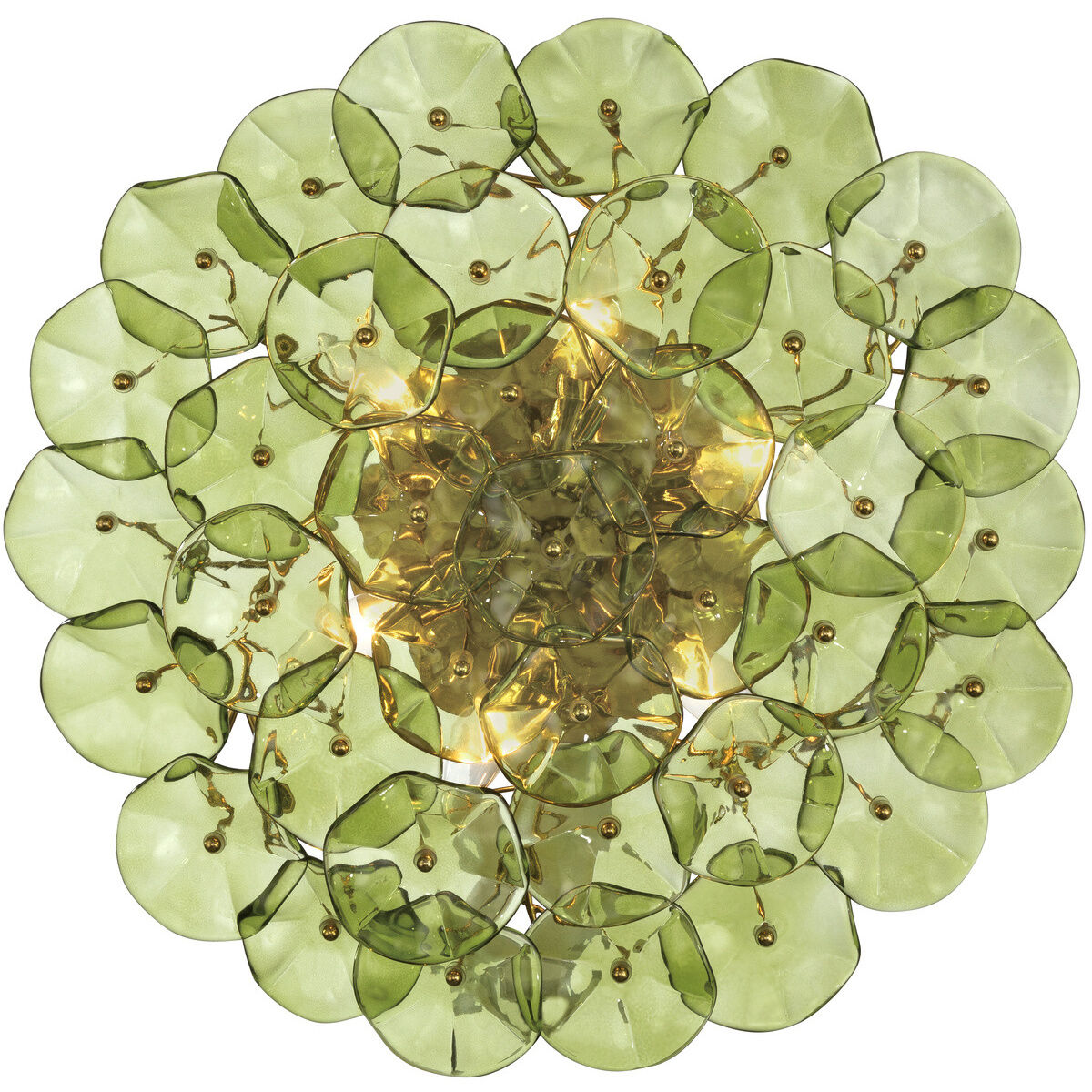 Esme 6 Light 22.5 inch Aged Brass Semi Flush Ceiling Light