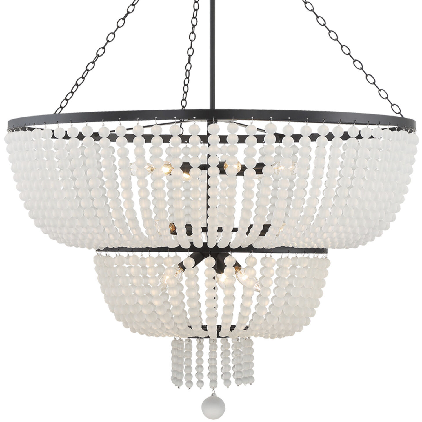 Rylee 12 Light 32 inch Matte Black Chandelier Ceiling Light