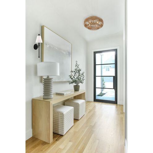 Silas 4 Light 16 inch Burnished Silver Semi Flush Ceiling Light