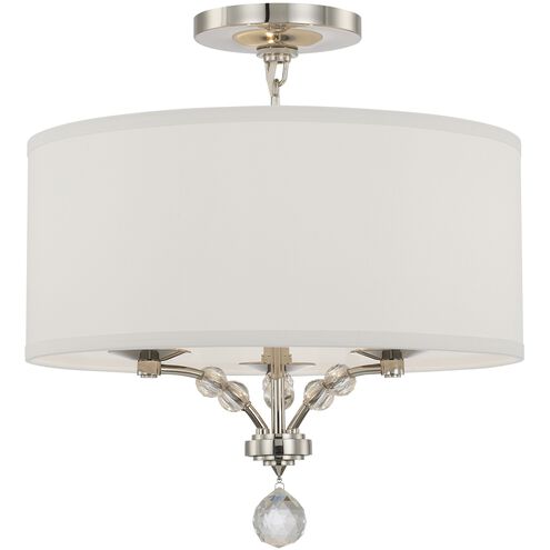 Mirage 3 Light 18 inch Polished Nickel Semi Flush Ceiling Light