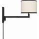 Madison 21.25 inch 60.00 watt Matte Black Task Sconce Wall Light