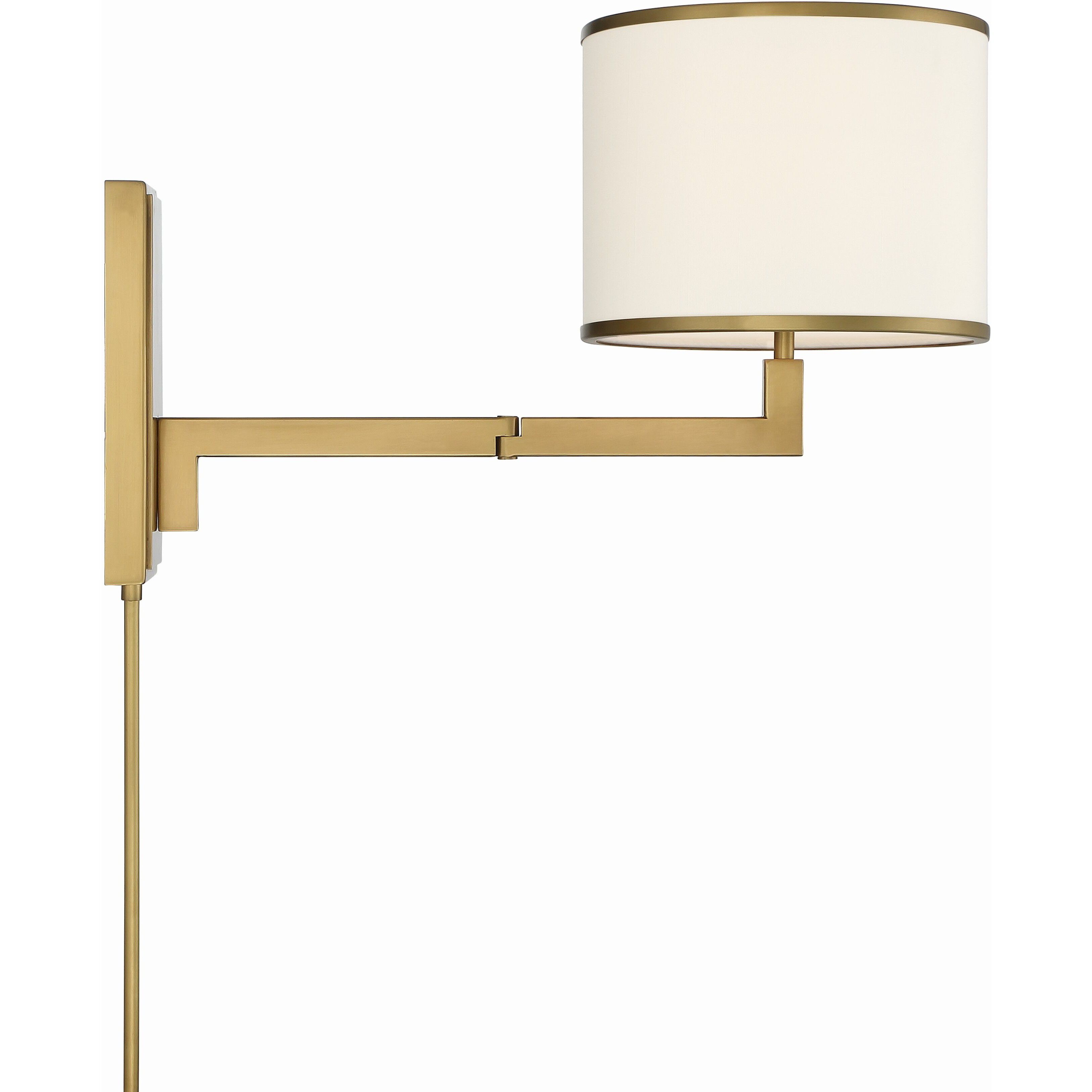 Madison 21.25 inch 60.00 watt Aged Brass Task Sconce Wall Light
