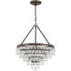 Calypso 6 Light 20 inch Vibrant Bronze Chandelier Ceiling Light