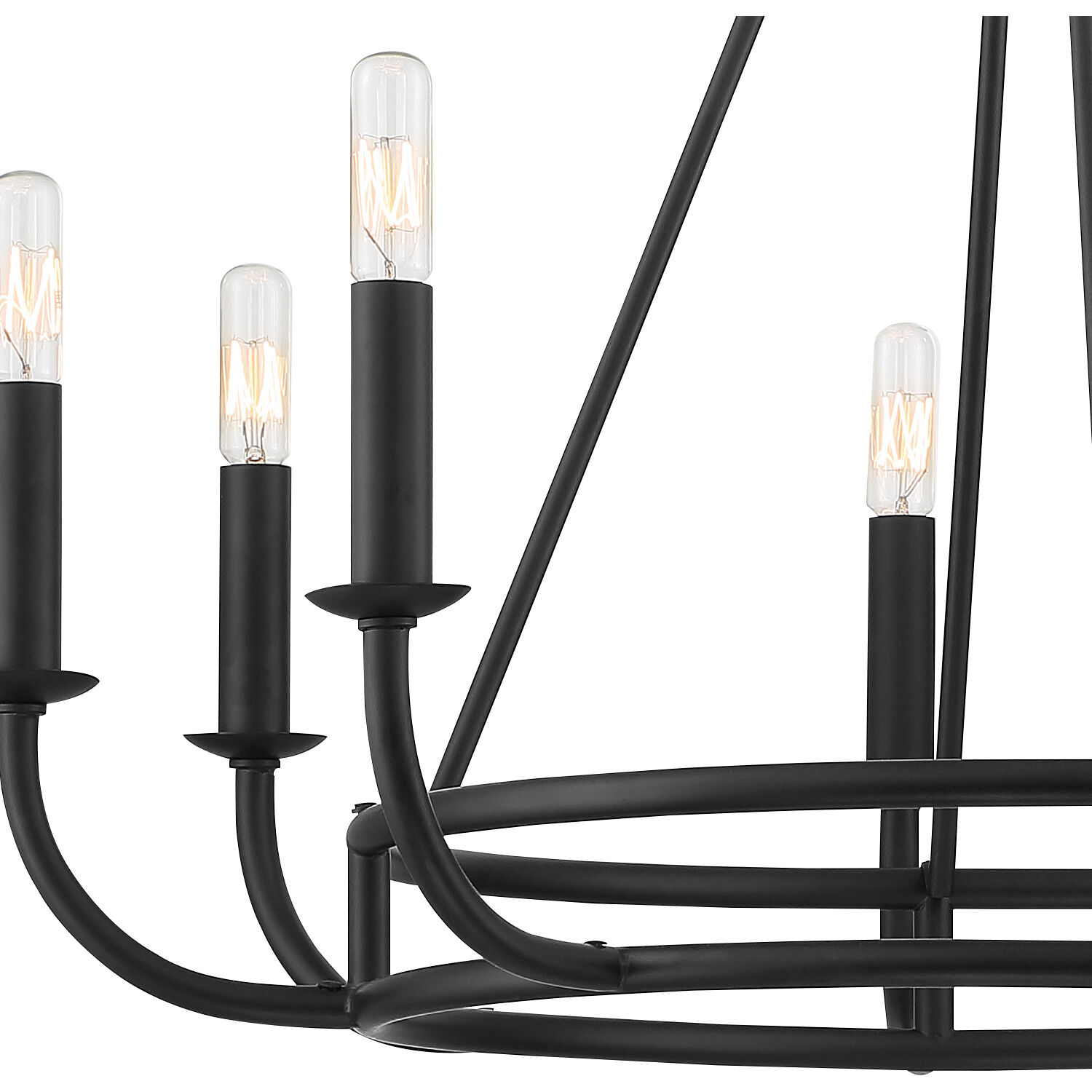 Bailey 8 Light 28 inch Matte Black Chandelier Ceiling Light