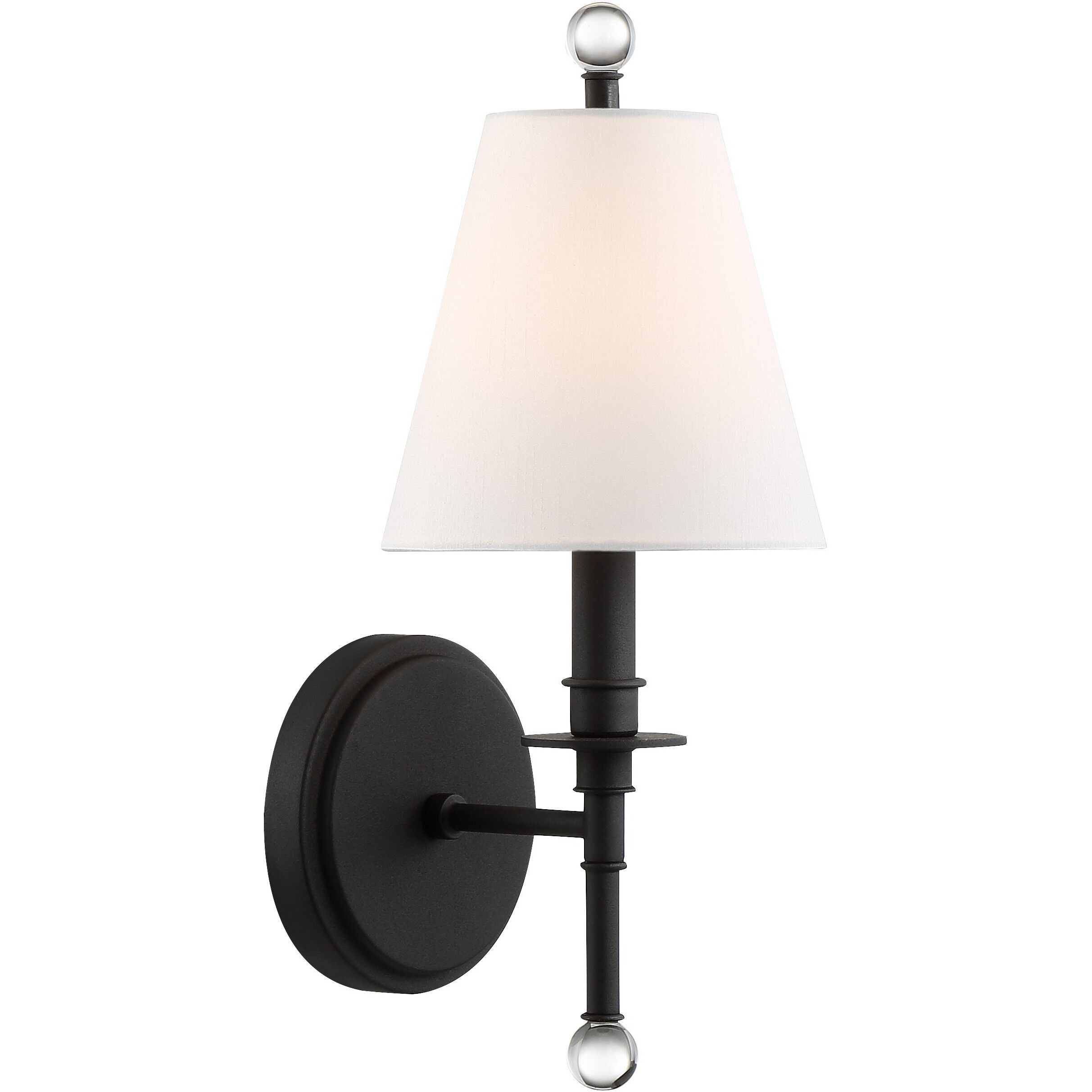 Riverdale Bath Sconce Wall Light in Black Forged