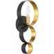Luna Bath Sconce Wall Light in English Bronze and Antique Gold