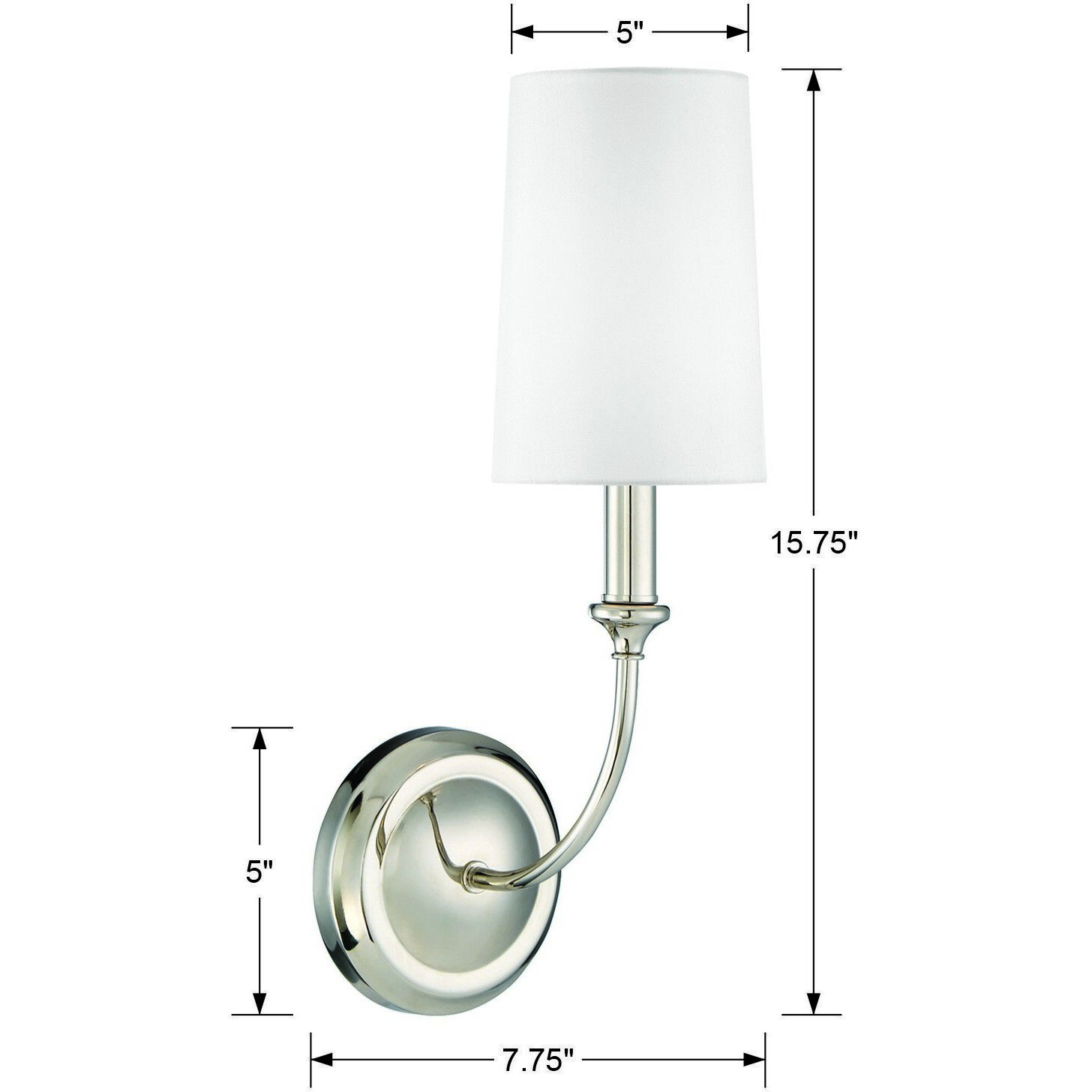 Sylvan 1 Light 4.75 inch Polished Nickel Sconce Wall Light