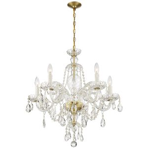 Candace 5 Light 25 inch Polished Brass Chandelier Ceiling Light