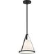 Fulton 1 Light 9.25 inch Black Pendant Ceiling Light