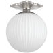 Orly 1 Light 10 inch Polished Nickel Semi Flush Ceiling Light
