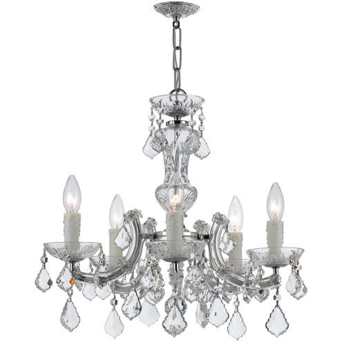 Maria Theresa 5 Light 20 inch Polished Chrome Chandelier Ceiling Light in Clear Spectra