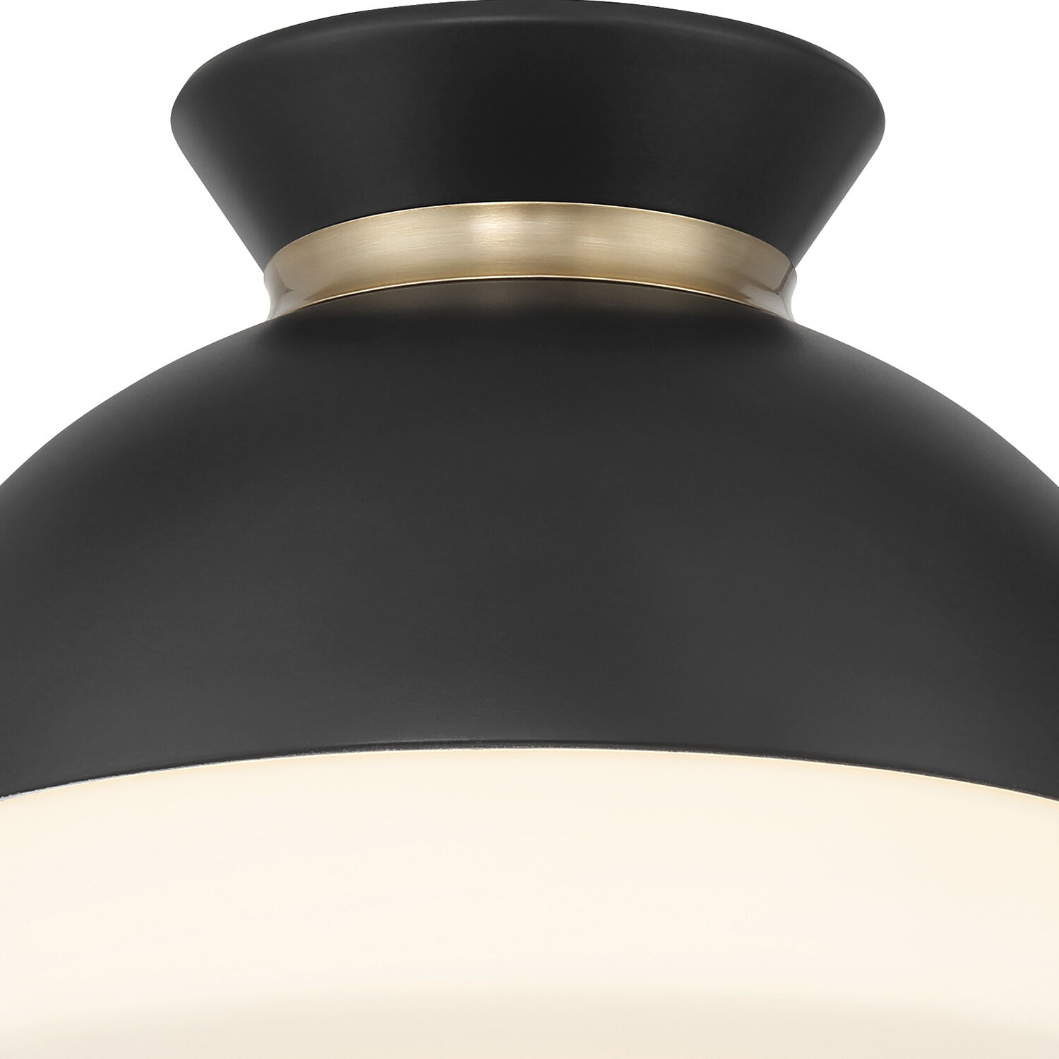 Gidget 1 Light 10.25 inch Matte Black and Vibrant Gold Flush Mount Ceiling Light